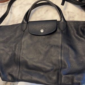 Beautiful black leather Longchamp purse